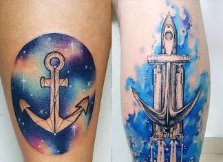 Tetovaže v obliki skic sidra
